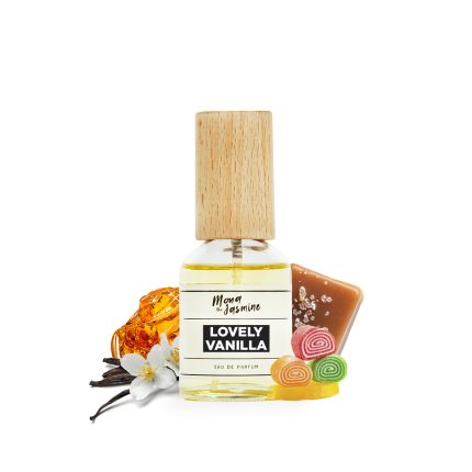 Mona The Jasmine Lovely Vanilla EDP dupe of Jimmy Choo Vanilla Love A LOVELY SCENT FOR LOVELY MOMENTS. INGREDIENTS TOFFEE AMBER VANILLA TONKA FRUITS