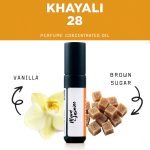 Mona The Jasmine Khayali 28 concentrated perfume roll on rich with vanilla, amber, musk, and brown sugar. great for vanilla lovers in egypt