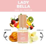 Lady Bella EDP For Women Inspired by jean paul gaultier La Belle Le Parfum A REAL STREAM OF BEAUTY. INGREDIENTS AMBER VANILLA FRUITS MUSK
