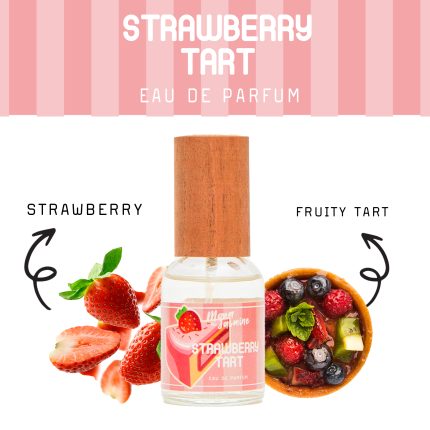 MTJ Strawberry Tart EDP WHEN YOU NEED TO BE DELICIOUS, LIKE A STRAWBERRY TART RICH WITH JAM AND SUGAR. IT'S A LIMITED EDITION FOR THOSE WHO ADORE STRAWBERRY. INGREDIENTS STRAWBERRY RASPBERRY VANILLA WOODY